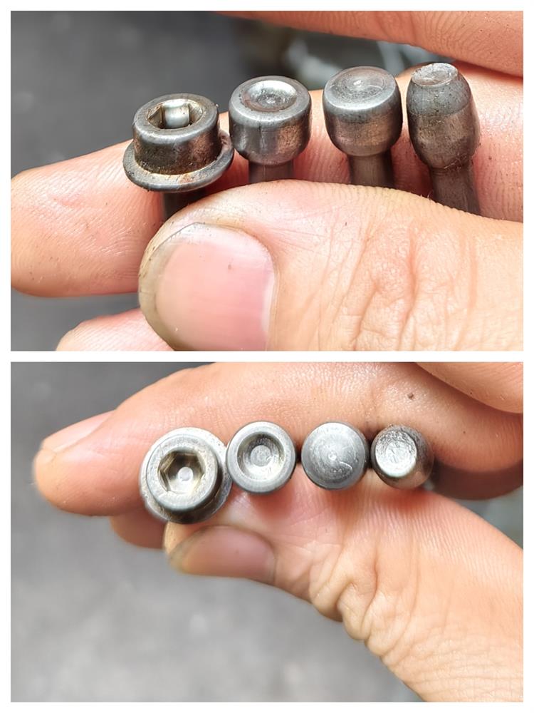 法兰内六角螺丝高低面，六角偏?